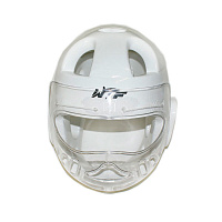 Шлем для тхэквондо с маской ZTT-001  (M, белый)
